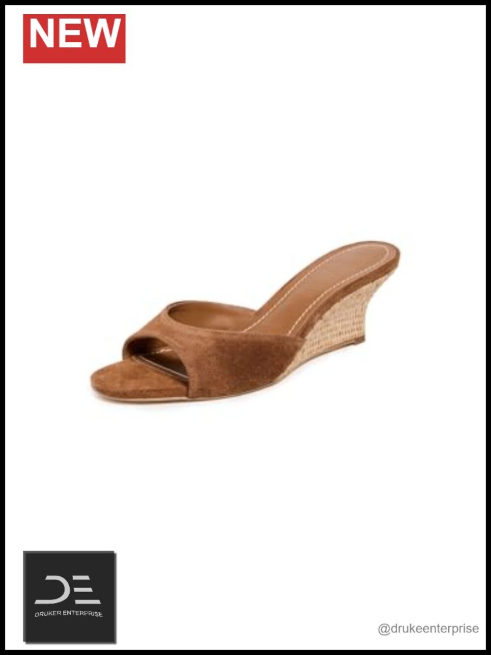 Woven Raffia Wedge Sandals with Ankle Strap